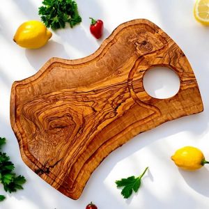 40cm Olive Wood Chopping Board with Juice Groove