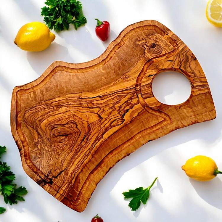 40cm Olive Wood Chopping Board with Juice Groove