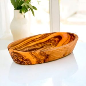 SMALL OVAL OLIVE WOOD DISH