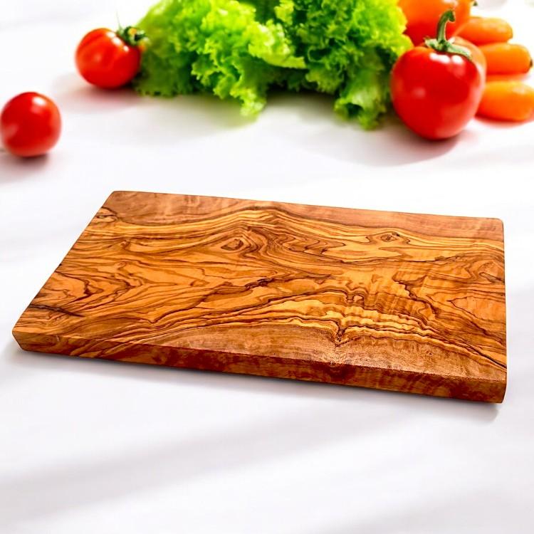 40cm × 20cm LARGE RECTANGULAR OLIVE WOOD CHOPPING & GRAZING BOARD - Image 4