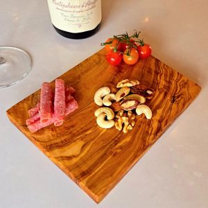 30cm × 15cm RECTANGULAR OLIVE WOOD CHOPPING & SERVING BOARD