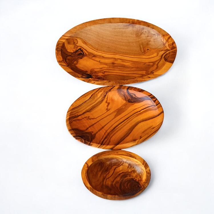 LARGE OVAL OLIVE WOOD DISH - Image 2