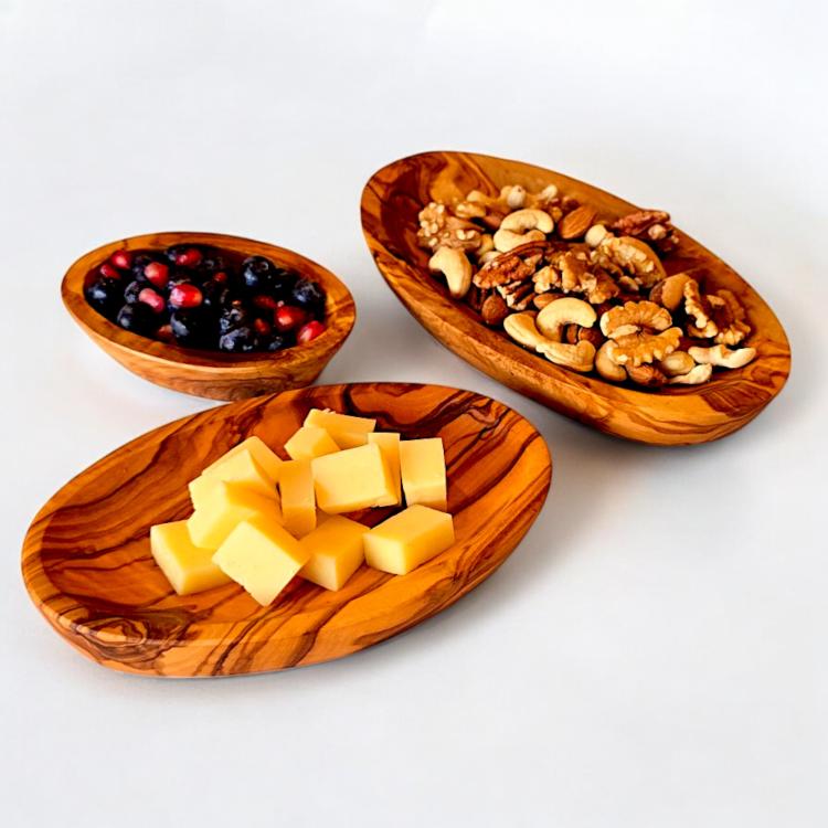 LARGE OVAL OLIVE WOOD DISH - Image 4