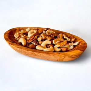 LARGE OVAL OLIVE WOOD DISH