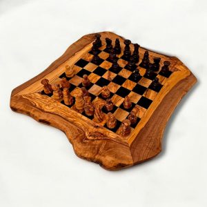 SMALL OLIVE WOOD CHESS BOARD