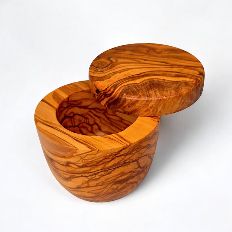 Olive Wood Lidded Storage Pot - Image 5