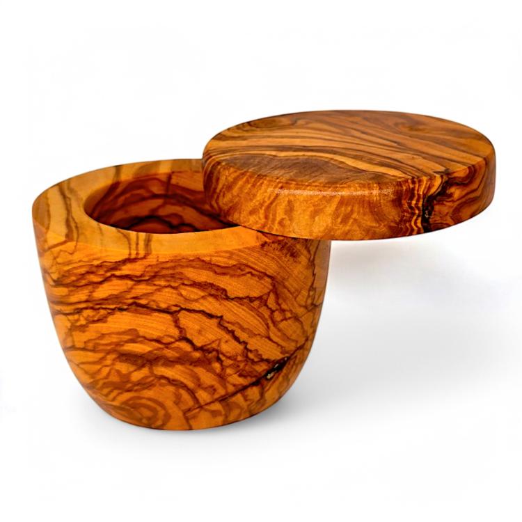 Olive Wood Lidded Storage Pot