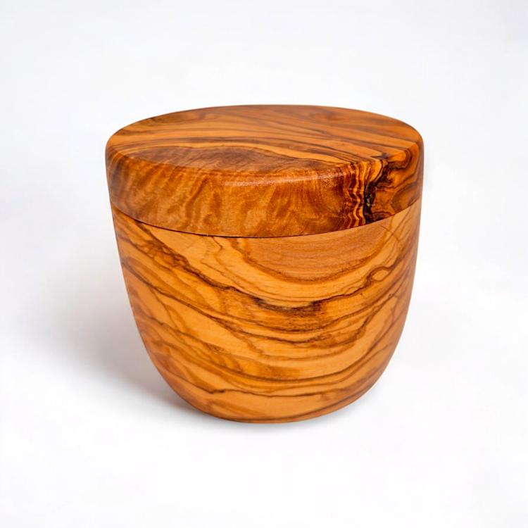 Olive Wood Lidded Storage Pot - Image 3